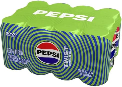 Pack de Refrigerante Pepsi Twist, Lata, 350ml 12 Unidades