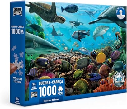 Criaturas Marinhas - Quebra-cabeça - 1000 peças - Toyster Brinquedos