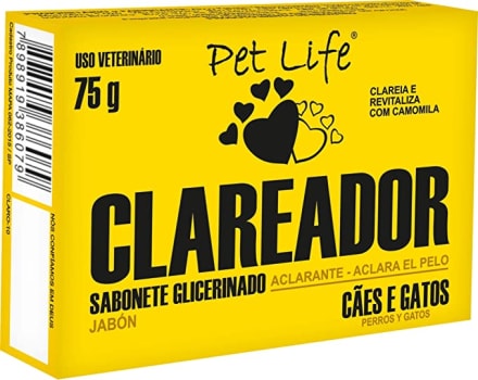 2 Unidades de Sabonete Pet Life Clareador Cães e Gatos 75g