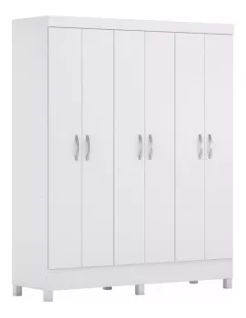 Guarda-roupa Yescasa Falco cor branco de mdp com 6 portas de dobradiças