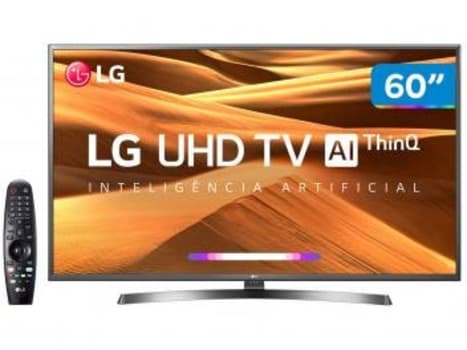 Smart TV 4K LED 60” LG 60UM7270PSA Wi-Fi HDR - Inteligência Artificial Controle Smart Magic - Magazine Ofertaesperta