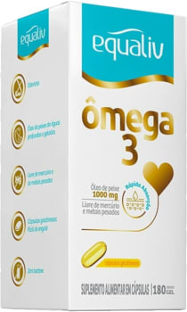 Suplemento Alimentar Ômega 3 1000mg 180 Cápsulas Equaliv Sem Sabor