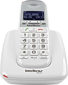 Telefone sem Fio Digital, Intelbras, TS 63 V, Branco