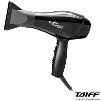 Secador de Cabelo Taiff Turmaline com 02 Velocidades e 2100W Preto