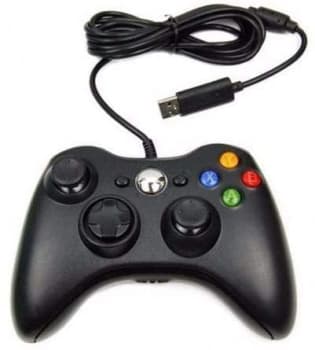 2x Controle Para Xbox 360 PC Com Fio Ergonômico Versátil Preto