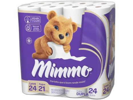 Papel Higiênico Folha Dupla Mimmo 24 Rolos 30m - Magazine Ofertaesperta