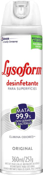 Lysoform Original, Desinfetante Aerossol, Desinfetante para superfícies, 360ml