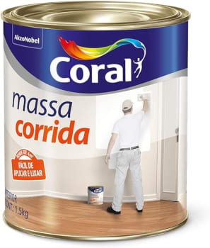 Massa Corrida, Branco, 1.5 Kg, Coral