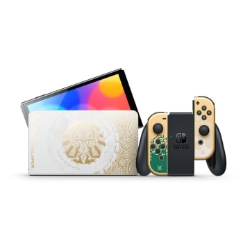 Console Nintendo Switch Oled Zelda Tears Of The Kingdom Dourado Edição Especial