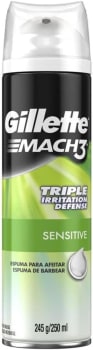 Espuma de Barbear Gillette Mach3 Sensitive 245g