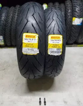 Pneus 140/70-17 + 110/70-17 Pirelli Diablo Rosso 3 Ns200  