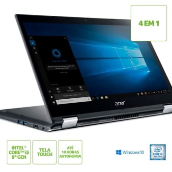 Notebook Acer Spin 3 SP314-51-C5NP Intel Core i5-8250U 8GB RAM HD 1TB 14" HD Windows 10