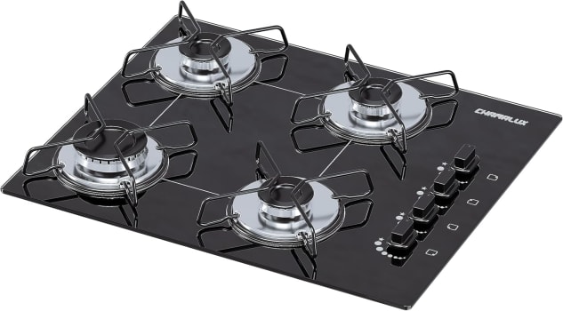 Cooktop 4 Queimadores Chamalux Ultra Chama, Bivolt (Preto)