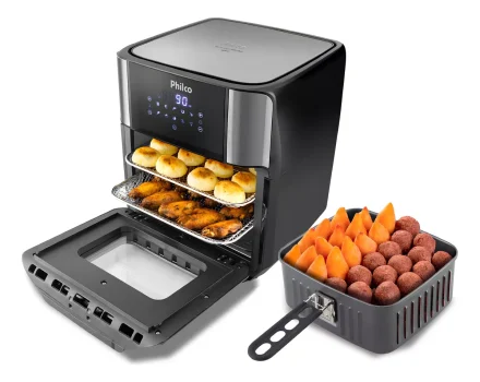 Fritadeira Air Fryer Oven Philco PFR2200 4 Em 1 12l 1800W, 110V (Preto)