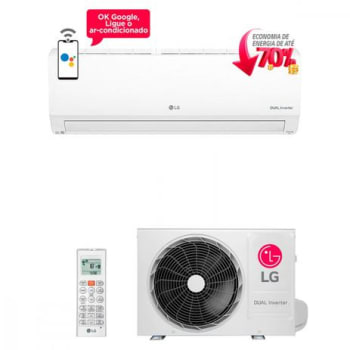 Ar Condicionado Split Inverter LG Hi Wall DUAL Voice 9000 BTUs Quente Frio S4NW09AA31B - 220V - Magazine Ofertaesperta