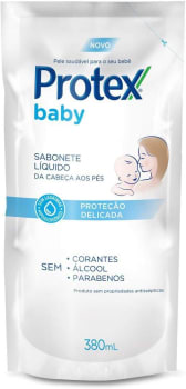 3 Unidades — Refil Sabonete Líquido Protex Baby Cabeça aos Pés - 380ml Cada