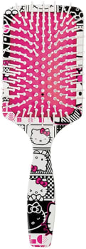 Escova de Cabelo Raquete Hello Kitty Comics, Ricca, Branco, Ricca, Branco