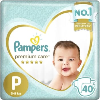 Fraldas Pampers Premium Care P 40 Unidades