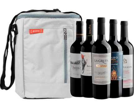 Kit 5 Cabernets Sauvignons com La Grupa Reserva + Bolsa Térmica