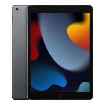 iPad 9ª geração Apple, 10.2", 64GB, A13 Bionic, Wi-Fi, Câmera 8MP, iPadOS 15, Cinza Espacial - MK2K3BZ/A