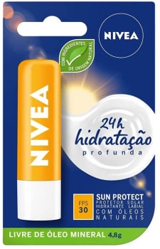 2 Unidades - Protetor Labial Nivea Sun Protect Fps30 4,8G Nivea