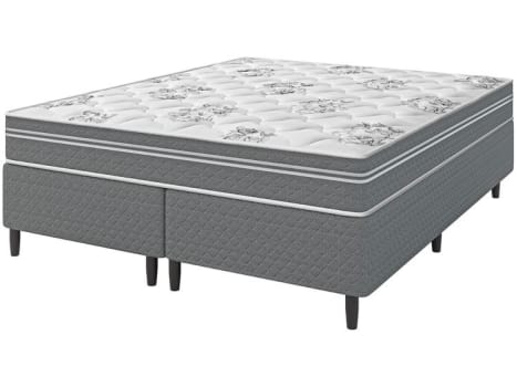 Cama Box (Box + Colchão) Queen Umaflex Bipartida - de Molas Ensacadas 46cm de Altura Beta - Cama Box Queen Size - Magazine 