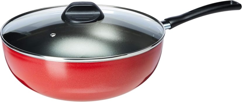 Wok com Tampa Garlic, 24 cm, Grafite, Brinox