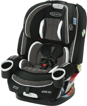 Graco Cadeira de Carro Infantil 4Ever DLX Zagg Sistema Simply Safe Adjust LATCH Grupo: 0+123 (De 0 a 36Kgs) Preto