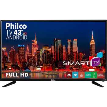 Smart TV LED 43" Philco Ph43n91dsgwa Full HD com Conversor Digital 2 HDMI 2 USB Função DNR