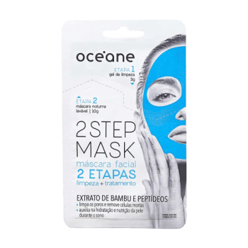 Máscara Facial 2 Etapas de Bambu e Peptídeos Noturna Dual Step Mask 13g - Océane