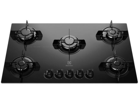 Cooktop 5 Bocas Electrolux a Gás GLP Preto - KE5GP - Cooktop 5 Bocas - Magazine Ofertaesperta