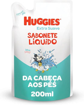 2 Unidades - Refil Sabonete Líquido Huggies Extra Suave - 200ml (Total 2 unidades)