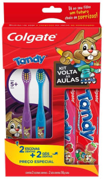 Kit Escova e Gel Dental Infantil Colgate Tandy 4 unidades Promo 2 Escovas Dentais e 2 Géis Dentais 50g com Preço Especial