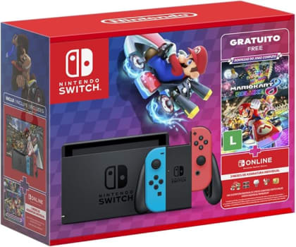 Nintendo, Videogame, Nintendo Switch Console Joy-Con, Mario Kart 8 Digital + 3 Meses Assinatura Nintendo Switch Online