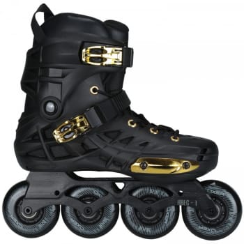 Patins Oxer Darkness Gold - In Line - Freestyle - ABEC 7 - Base de Alumínio - Adulto