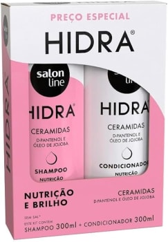 Salon Line, Kit Shampoo e Condicionador, Hidra Nutrição e Brilho, Vegano - Todos os Tipos de Cabelos, 300 ml cada