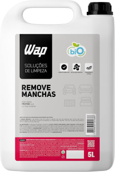 Removedor de Manchas de Tecidos e Estofados 5 Litros WAP REMOVE MANCHAS, Branco e Rosa