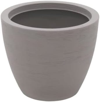 Vaso Tramontina Asteca em Polietileno Concreto com Prato 38 cm