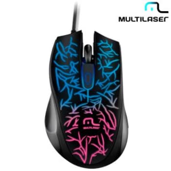 Mouse Gamer Fusion Com Led Multicolorido, Ergonômico e 1000DPI- Multilaser MO227