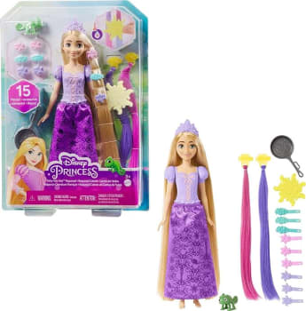 Brinquedo Disney Princesa Boneca Rapunzel Cabelo de Contos de Fadas