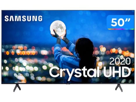 Smart TV Crystal UHD 4K LED 50” Samsung - 50TU7000 Wi-Fi Bluetooth HDR 2 HDMI 1 USB - Magazine Ofertaesperta