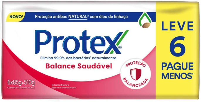 2 Pacotes - Protex Sabonete em Barra Balance Saudável 85g 6 unidades (12 Unidades)