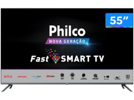 Smart TV 4K 55” Philco PTV55G70SBLSG Wi-Fi HDR - 4 HDMI 2 USB - Magazine Ofertaesperta