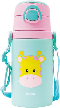 Garrafinha De Alumínio Animal Fun Girafa Buba - 400ml