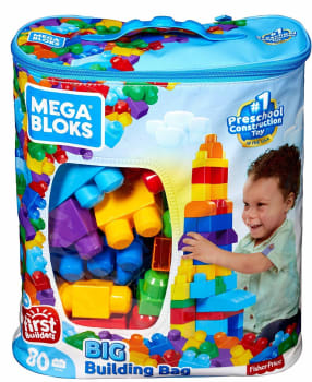 Sacola de 80 Blocos Mega Bloks Mattel