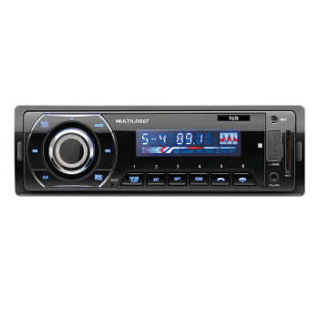 Som Automotivo Talk Multilaser P3214 - Rádio FM Bluetooth Entradas USB SD e Auxiliar