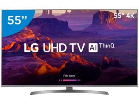 Smart TV 4K LED 55” LG 55UK6540 Wi-Fi HDR - Inteligência Artificial Conversor Digital 4 HDMI - Magazine Ofertaesperta