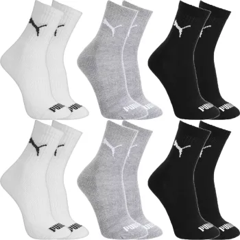 Kit 6 Pares Meias Puma Cano Médio Masculino Adulto Original