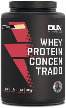 Whey Protein Concentrado Pote (900G) - Sabor Coco, Dux Nutrition