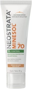 Neostrata Minesol Protetor Solar Facial Oil Control Médio Escuro FPS 70 40g